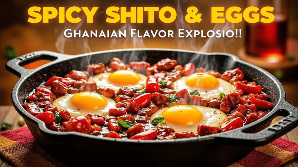 Ghanaian shito with eggs